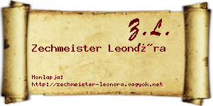 Zechmeister Leonóra névjegykártya